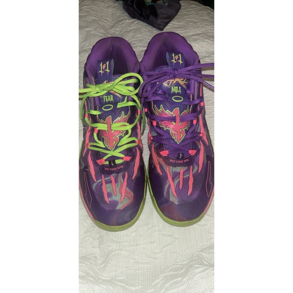 PUMA MB Basketball Melo Ball MB 03 Toxic Purple Men's Size 12 Sneakers